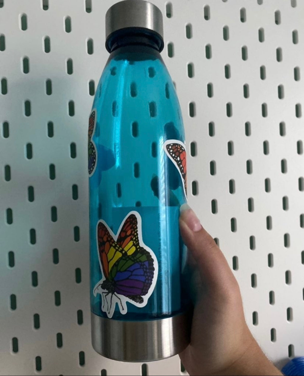 Blue Transparent Water bottle