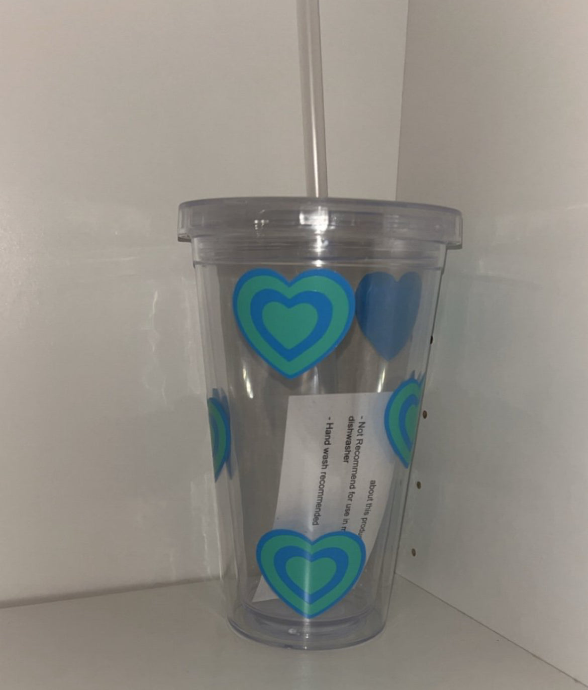 Blue Hears Double Wall Tumbler