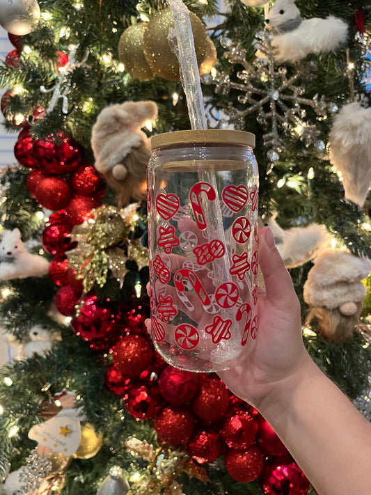 Ho Ho Ho Holiday Glass Cup