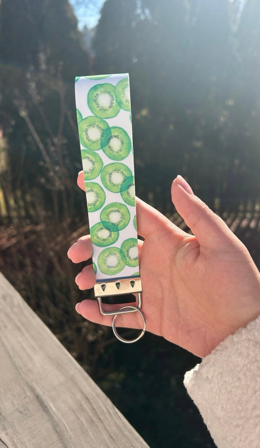 Kiwi Keychain (Leather Faux)
