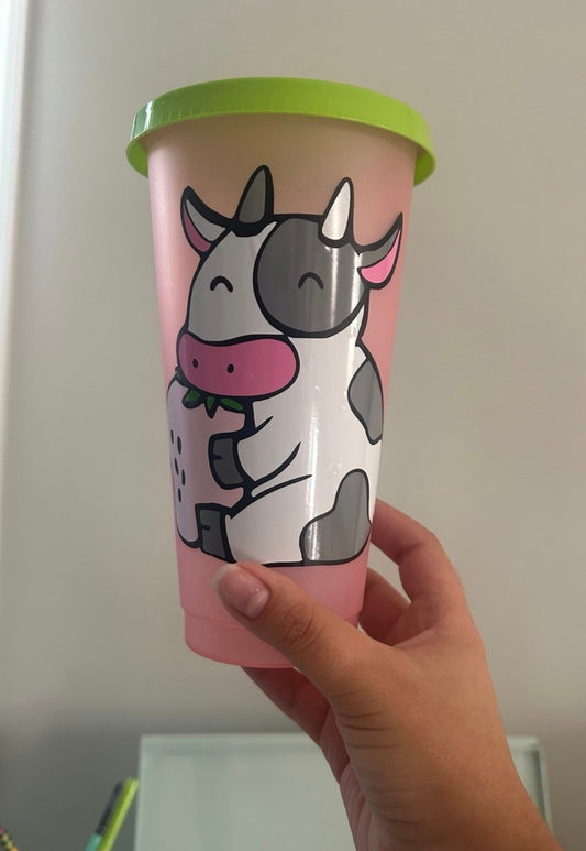 Strawberry Cow Tumbler Cup